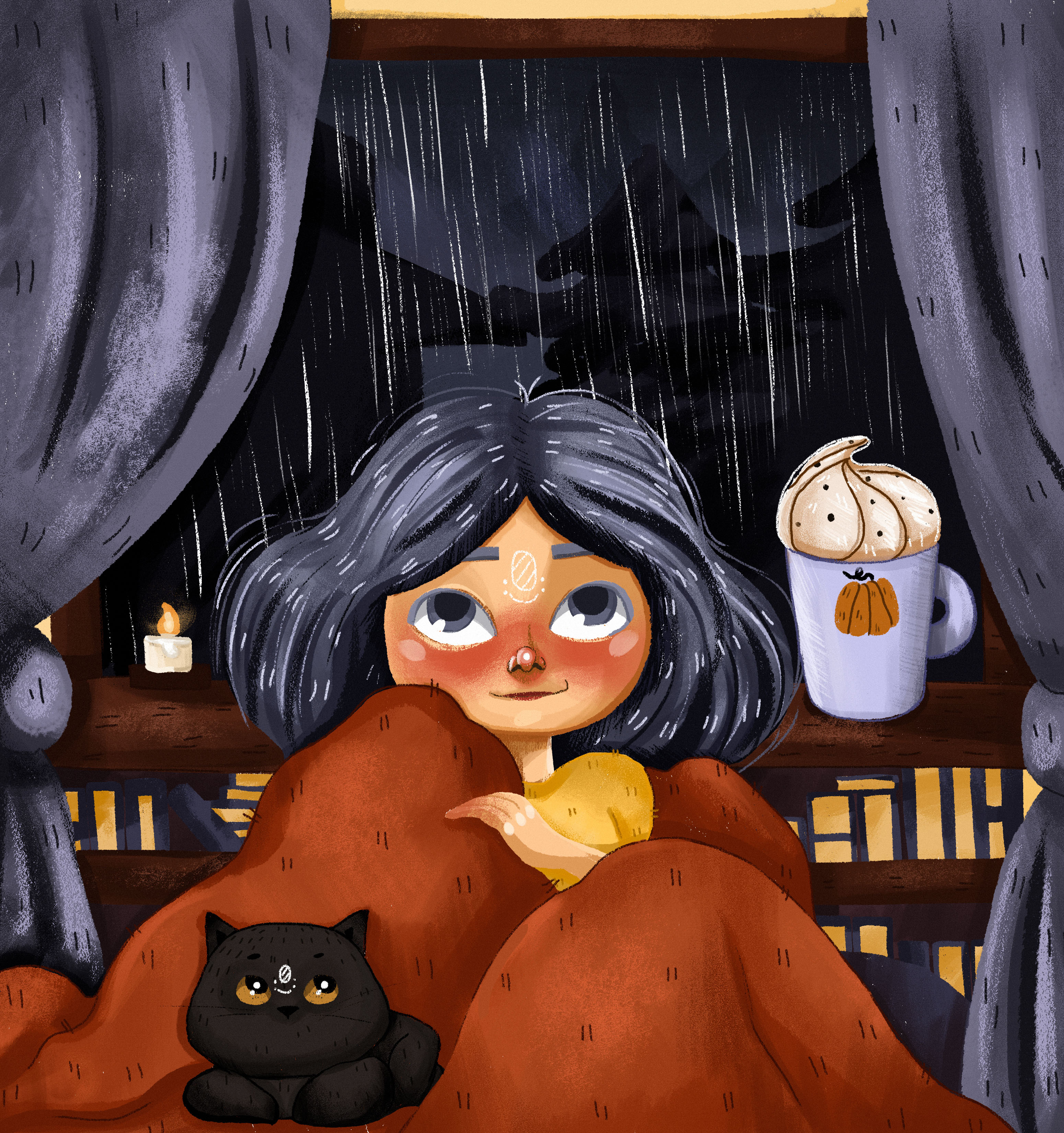 witch and cat
